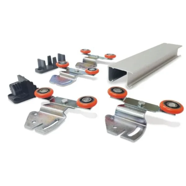 SISTEMA DE RIELES 2M Y 3M MARCA DUCASSE PARA PUERTA SIMPLE Y DOBLE